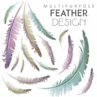 Free vector multipurpose feather design