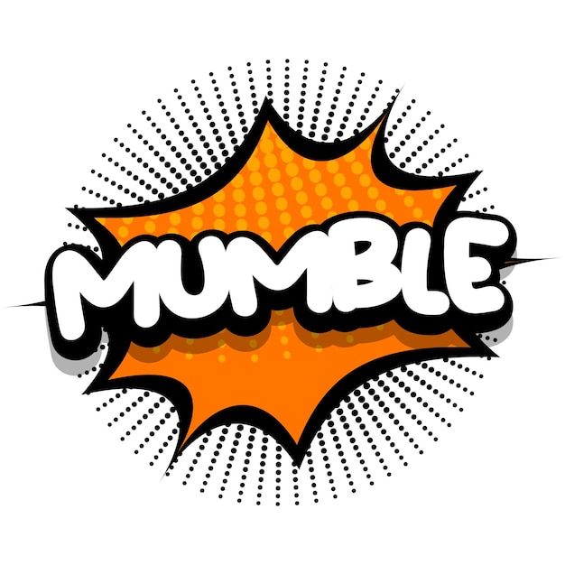 Бесплатное векторное изображение Векторная иллюстрация пузыря комиксов mumble