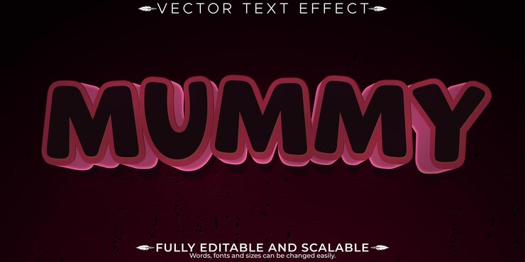 무료 Vector 미 편집 가능한 텍스트 효과 편집 가능한 공포 및 만화 텍스트 스타일