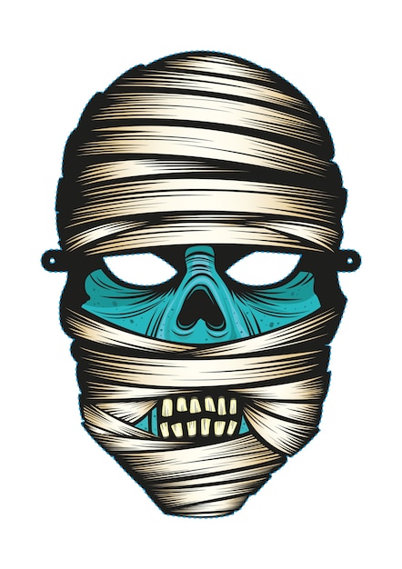 Бесплатное векторное изображение Мумия маска