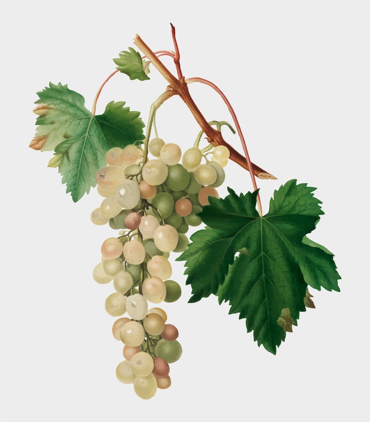 Free Vector muscat grape from pomona italiana illustration