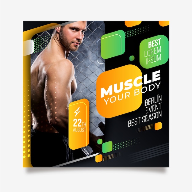 Muscle your body sport flyer