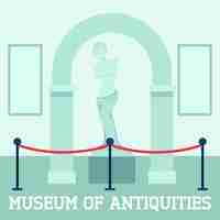 Vettore gratuito poster del museo delle antichità