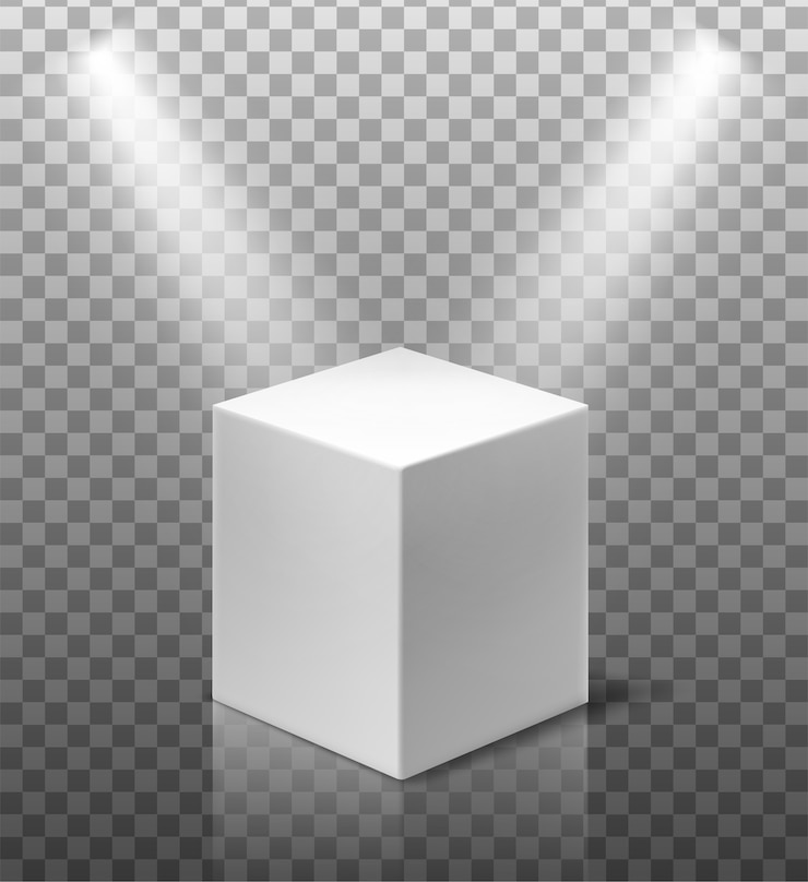 Free Vector museum exposition, blank product stands.