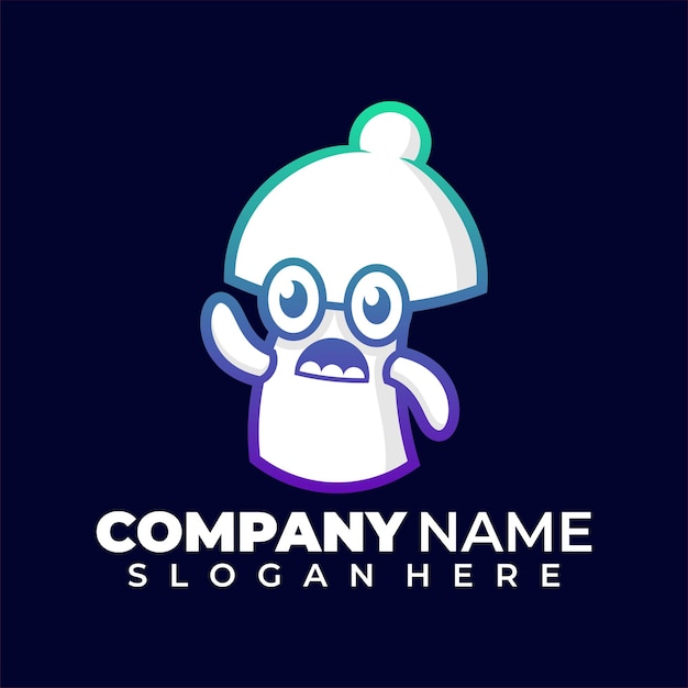 Free vector mushroom lineart vector mascot logo