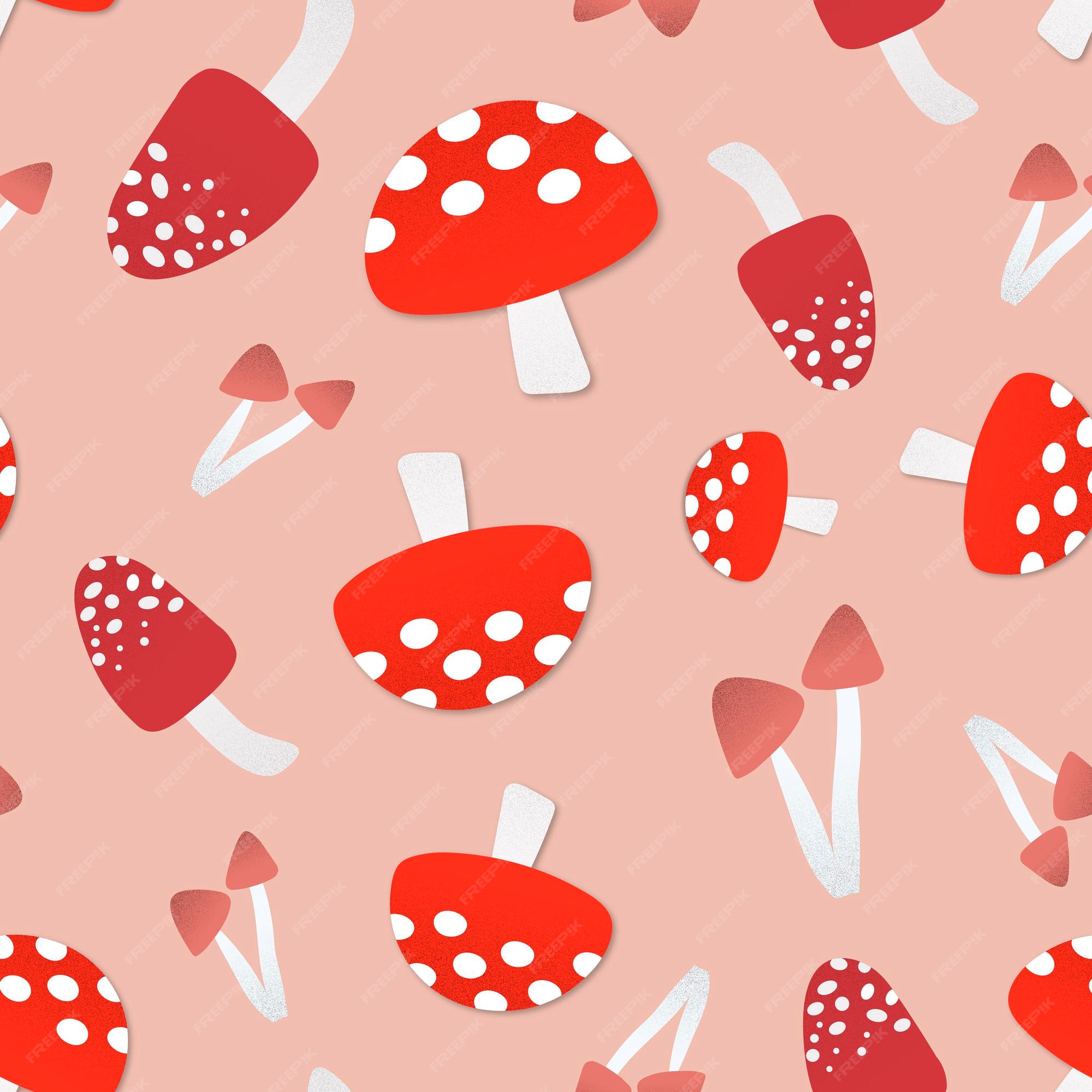 Adorable and cute Mushroom cute background for your phone or desktop