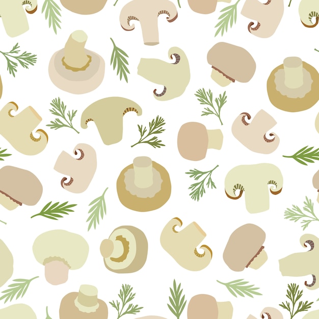 Free vector mushrooms background