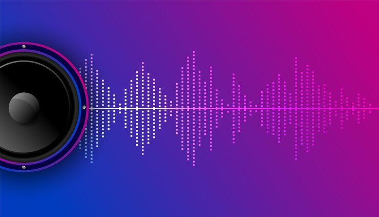 免費 Vector 音樂背景,有等化器和喇
