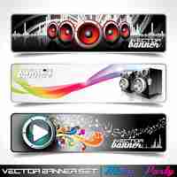 Free vector music banners collection