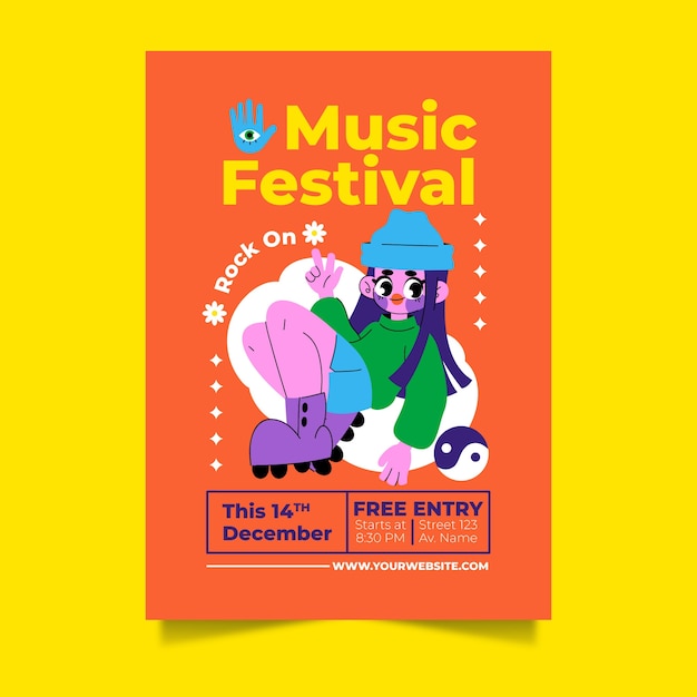 music colorful template design