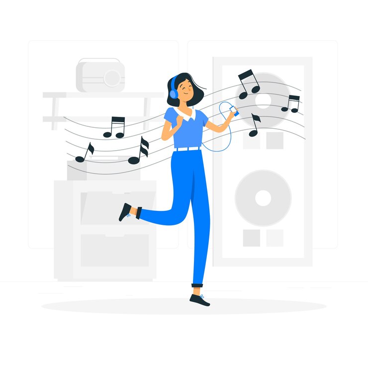 Free Vector music concept illustration