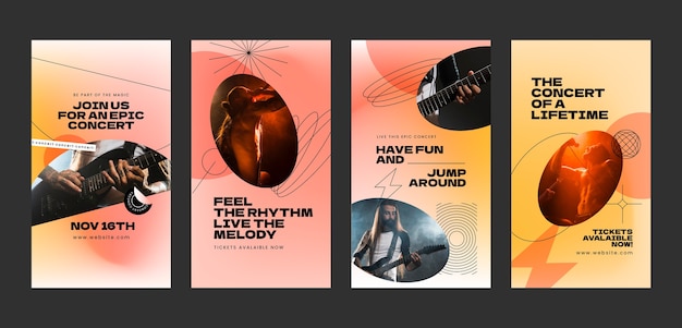 Music concert  instagram stories template