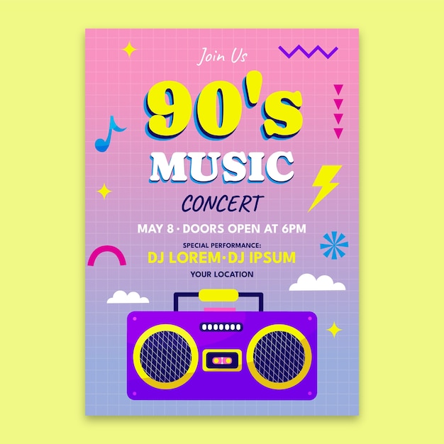 Music concert  invitation template