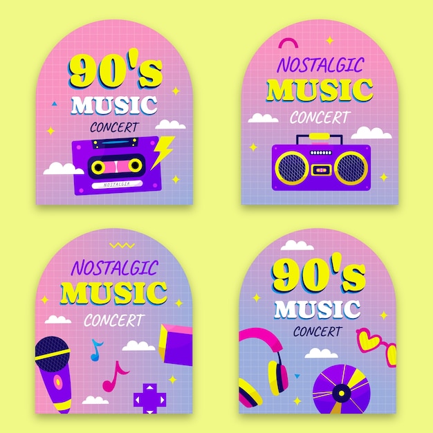 Music concert  labels  template