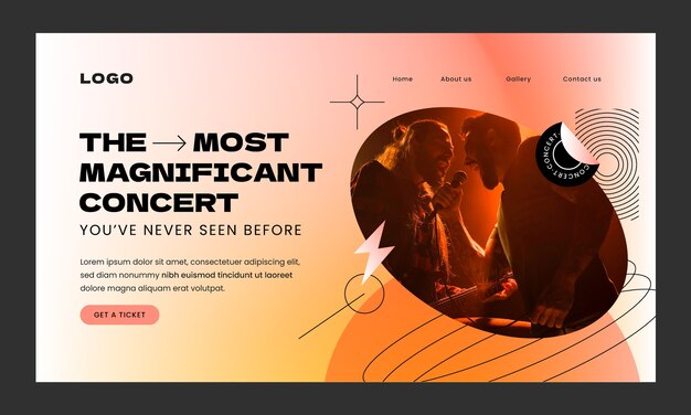 Music concert  landing page template