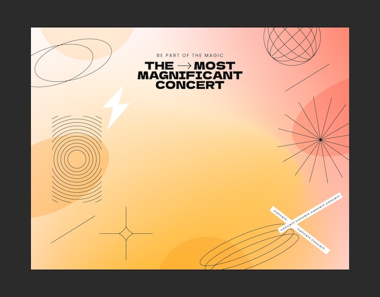 Free Vector music concert  photocall template