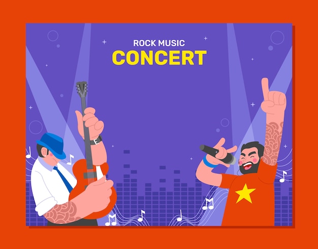 Free vector music concert  photocall template