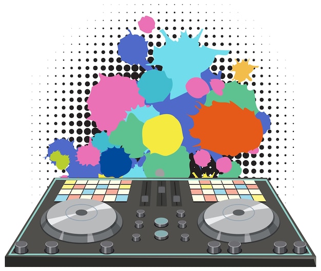 Free vector music dj controller icon on white background