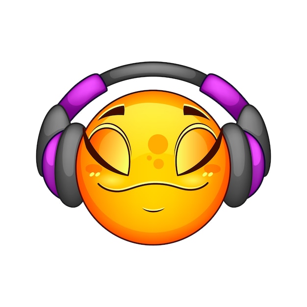 Vettore gratuito illustrazione di emoji musicali