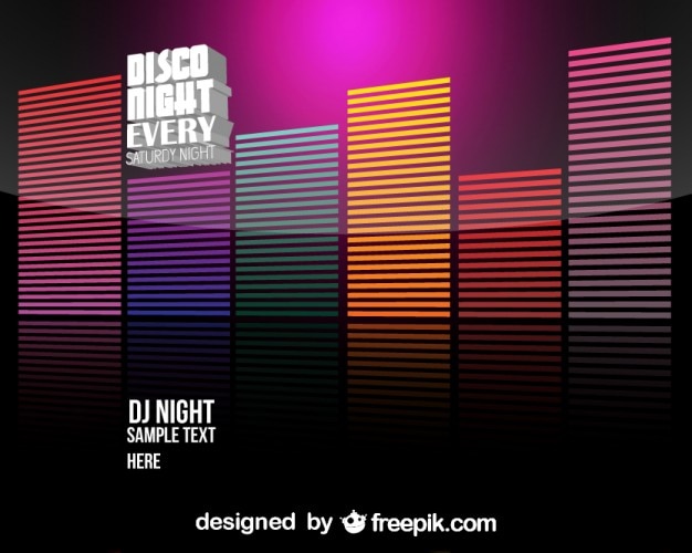 Free Vector music equalizer illustration