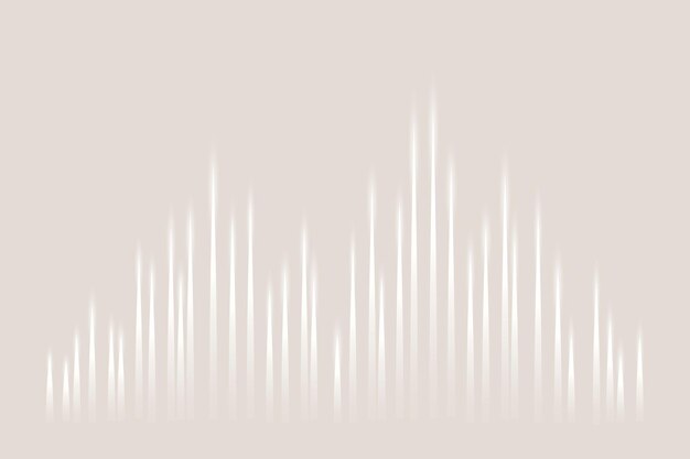 Технология музыкального эквалайзера бежевый фон с белой цифровой звуковой волной