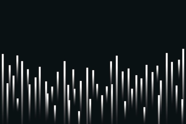 白いデジタル音波と音楽イコライザー技術黒の背景