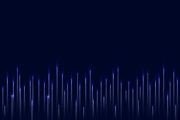 디지털 음파와 음악 이퀄라이저 기술 파란색 배경