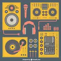 Free vector music equipment vector