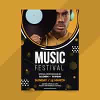 Free vector music event poster template