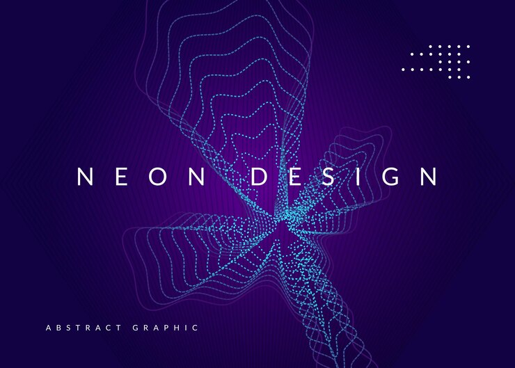 Free Vector music fest neon flyer electro dance electronic trance sound t