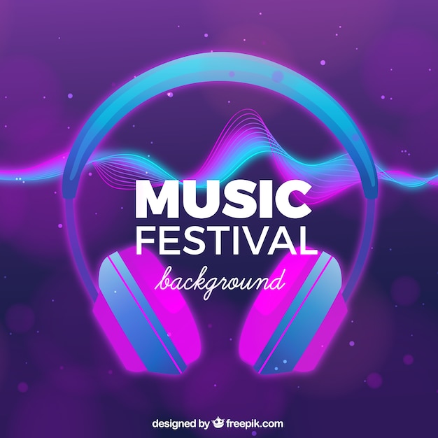 Бесплатное векторное изображение Фон музыкального фестиваля
