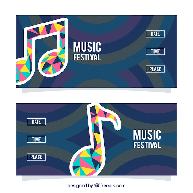 Music festival banner pack