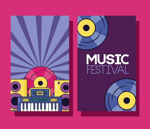 Free vector music festival banner