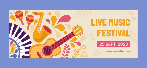 music festival  facebook cover template