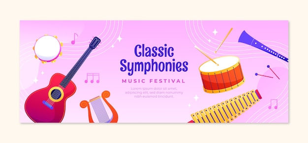 Music festival facebook cover template