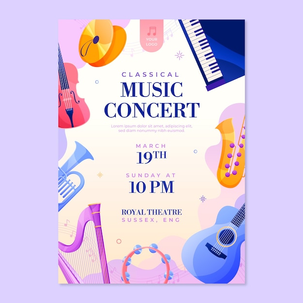 Music festival  invitation template