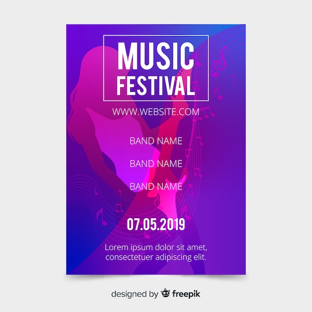 Music festival poster template