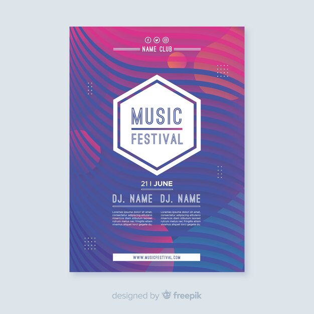 Music festival poster template