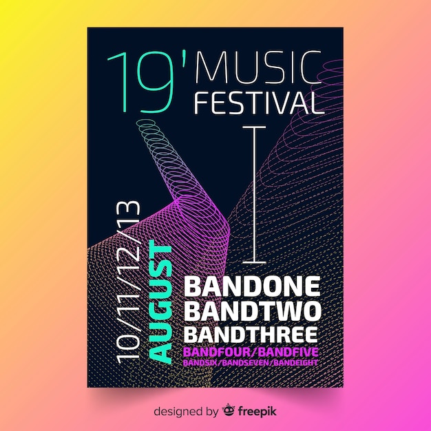 Music festival poster template