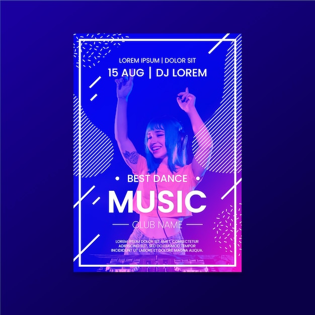 Music festival poster template