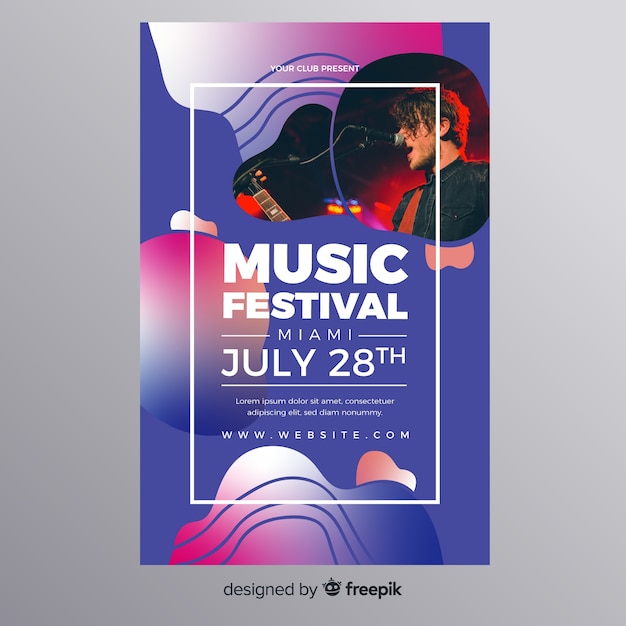 Music festival poster with photo