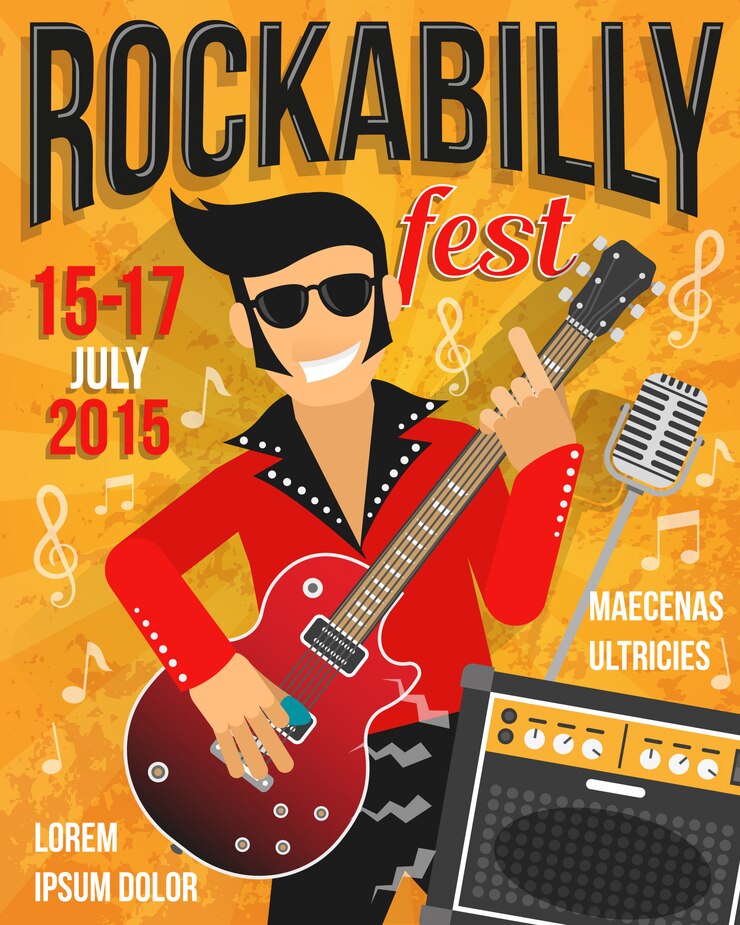 Free Vector music festival poster