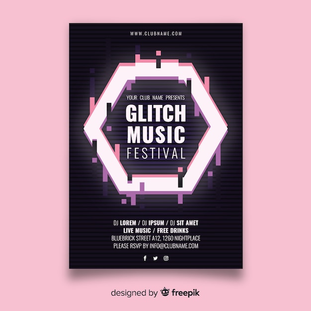 Free vector music festival poster