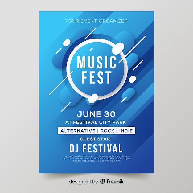 Free vector music festival poster