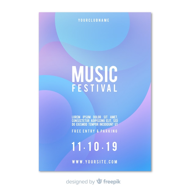 Free vector music festival poster