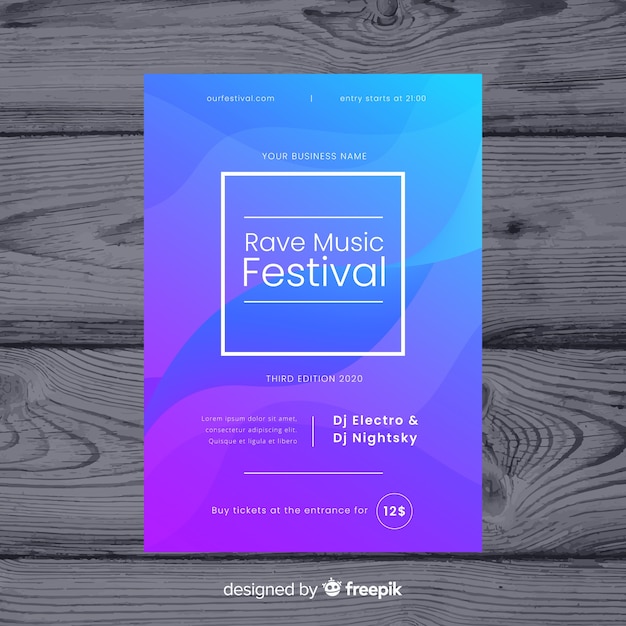 Free vector music festival poster