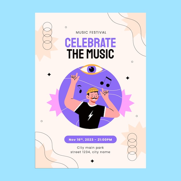 Music festival template design