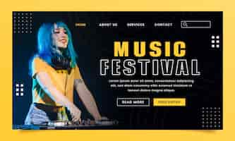 Free vector music festival template design