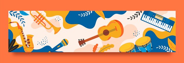 Free vector music festival template design