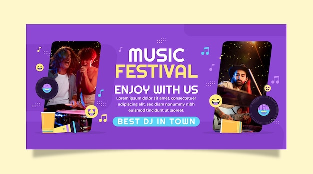 Music festival template design